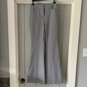 Express Women's Gray Wide Leg Pinstripe Pants